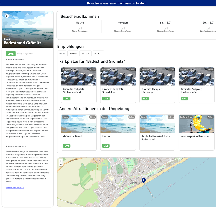 FH Kiel und FH Westküste entwickeln Konzept und Prototypen für digitales Besuchermanagementsystem im Tourismus